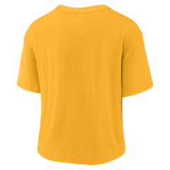 Green Bay Packers Women's High Hip Fashion T-Shirt - Gold/Green - Nike