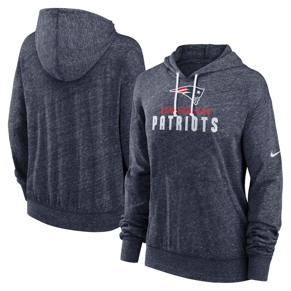 New England Patriots Women's Plus Size Gym Vintage Pullover Hoodie - Navy - Nike