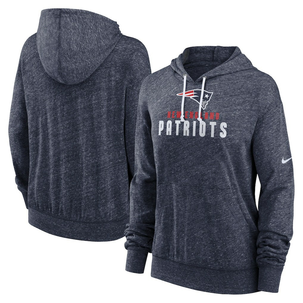 New England Patriots Women's Plus Size Gym Vintage Pullover Hoodie - Navy - Nike