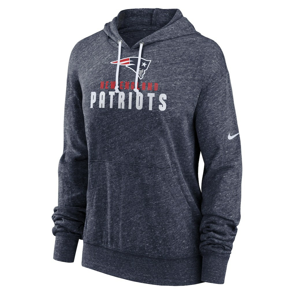 New England Patriots Women's Plus Size Gym Vintage Pullover Hoodie - Navy - Nike