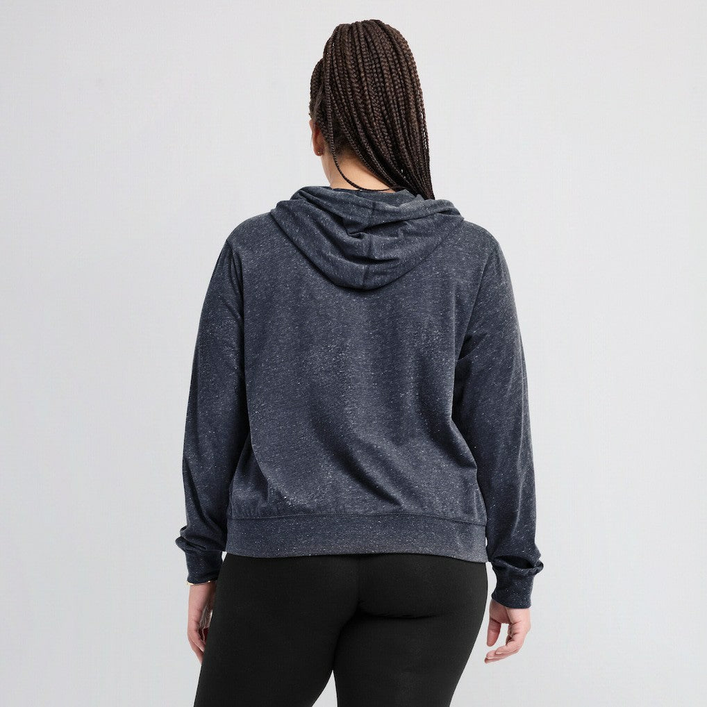 New England Patriots Women's Plus Size Gym Vintage Pullover Hoodie - Navy - Nike