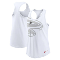 Atlanta Falcons Women's Tri-Blend Scoop Neck Racerback Tank Top - White - Nike