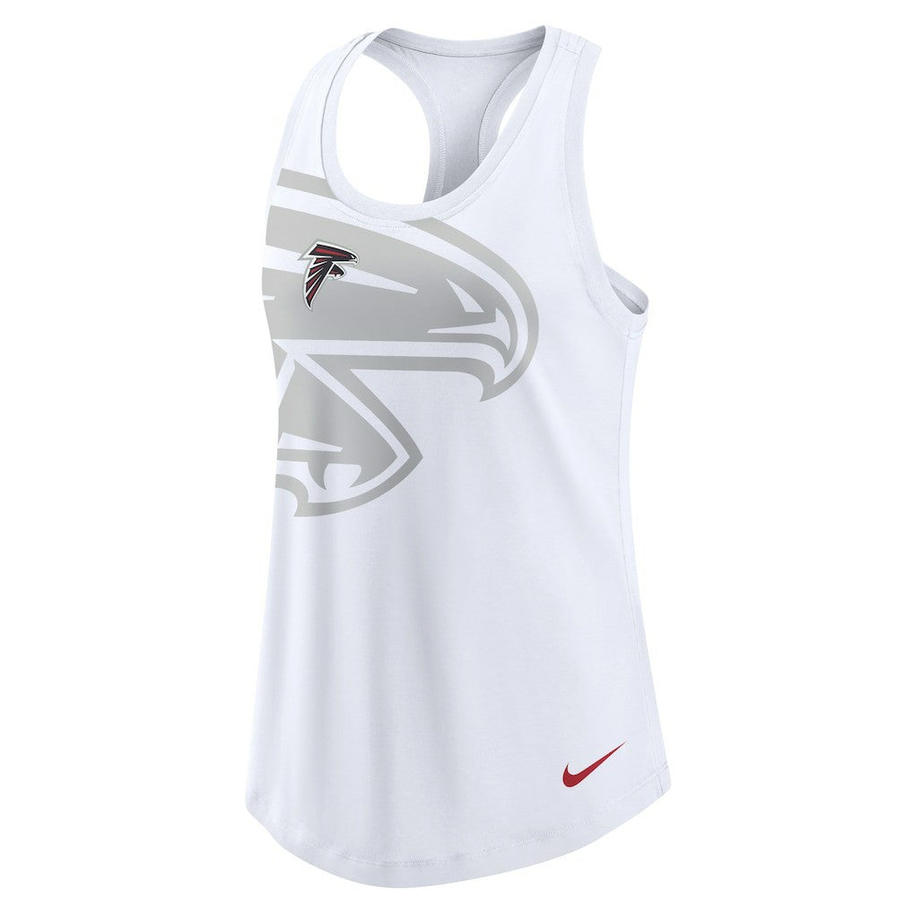 Atlanta Falcons Women's Tri-Blend Scoop Neck Racerback Tank Top - White - Nike