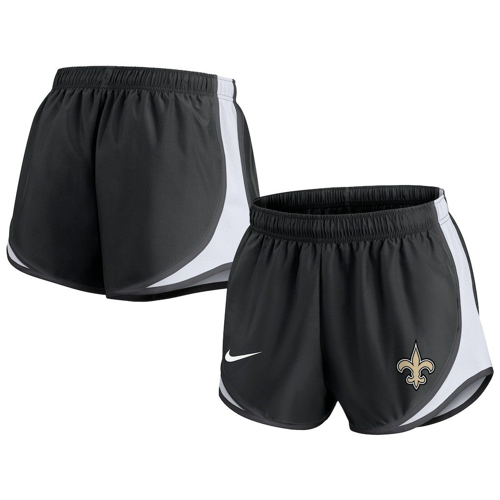 New Orleans Saints Women's Performance Tempo Shorts - Black - Nike