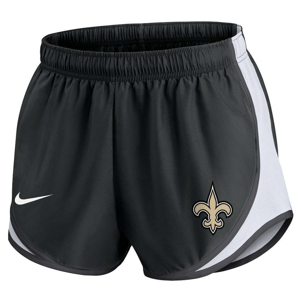 New Orleans Saints Women's Performance Tempo Shorts - Black - Nike