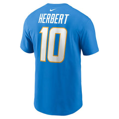 Justin Herbert Los Angeles Chargers Player Name & Number T-Shirt - Powder Blue - Nike