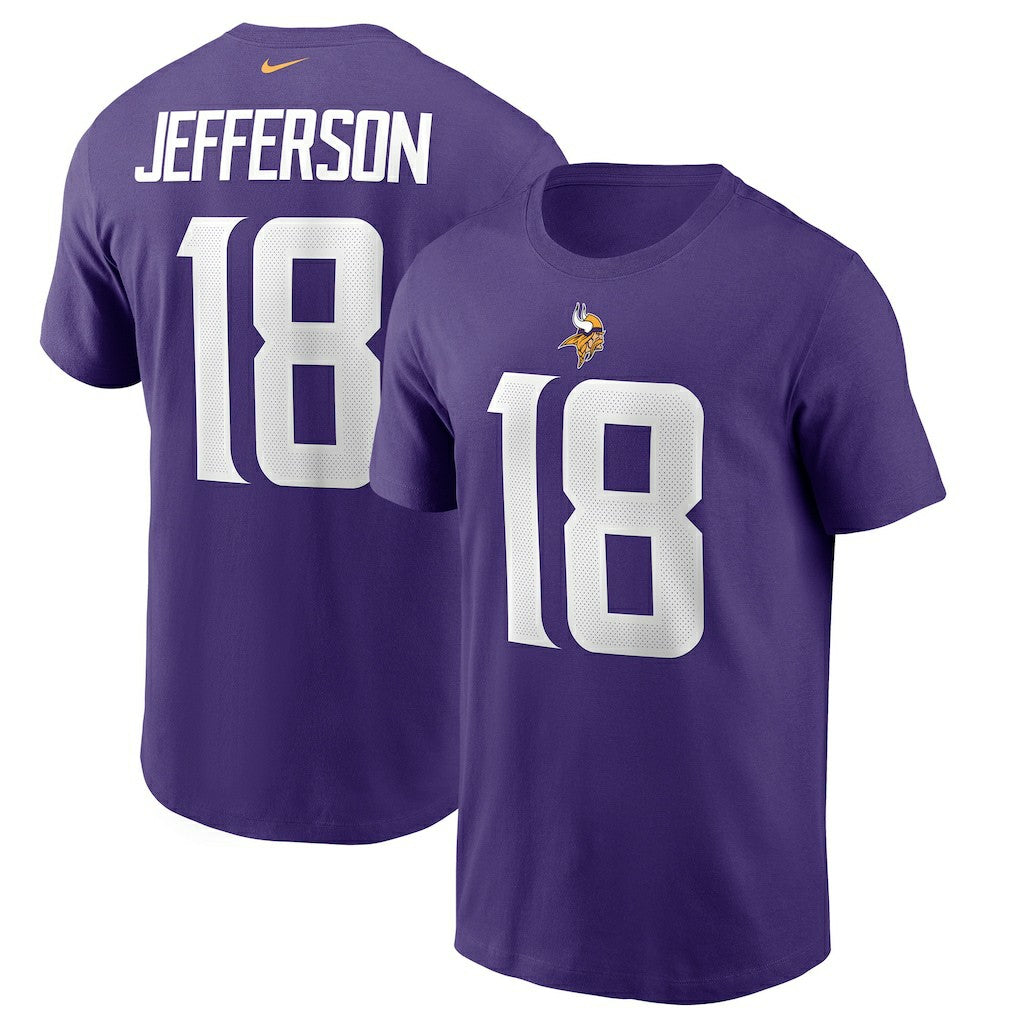 Justin Jefferson Minnesota Vikings Player Name & Number T-Shirt - Purple - Nike