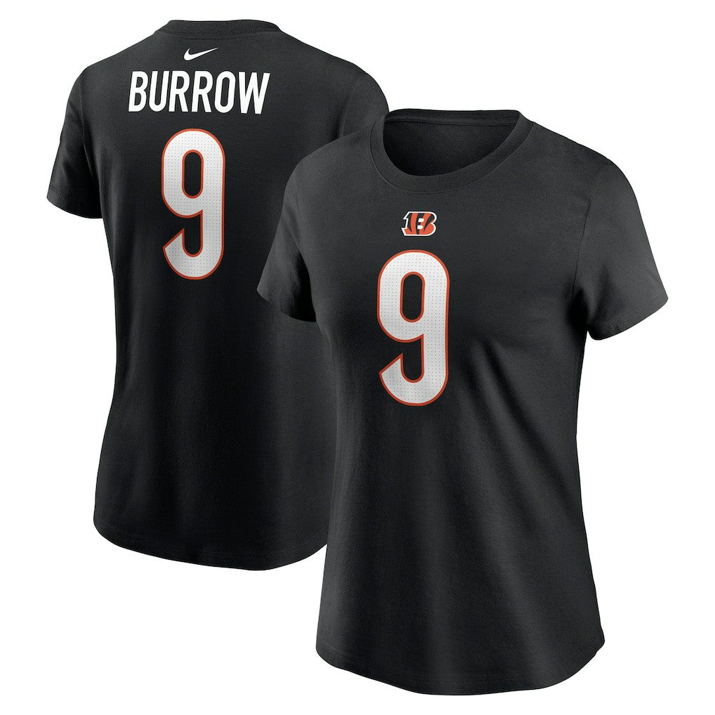 Joe Burrow Cincinnati Bengals Women's Player Name & Number T-Shirt - Black - Nike