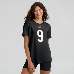 Joe Burrow Cincinnati Bengals Women's Player Name & Number T-Shirt - Black - Nike