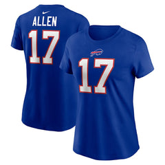 Josh Allen Buffalo Bills Women's Player Name & Number T-Shirt - Royal - Nike