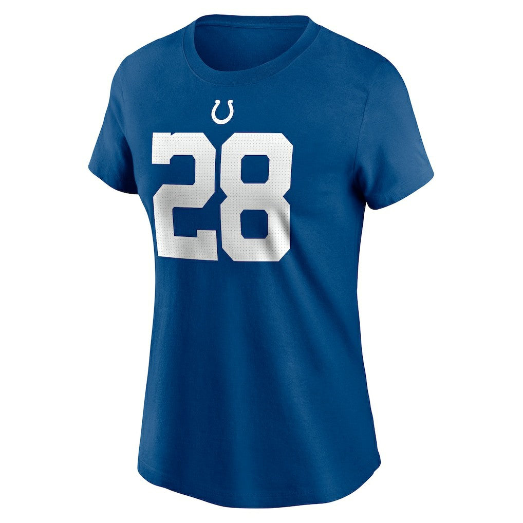 Jonathan Taylor Indianapolis Colts Women's Player Name & Number T-Shirt - Royal - Nike