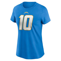 Justin Herbert Los Angeles Chargers Women's Player Name & Number T-Shirt - Powder Blue - Nike