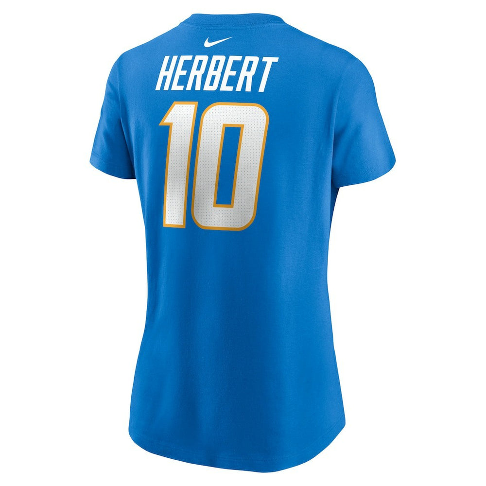 Justin Herbert Los Angeles Chargers Women's Player Name & Number T-Shirt - Powder Blue - Nike
