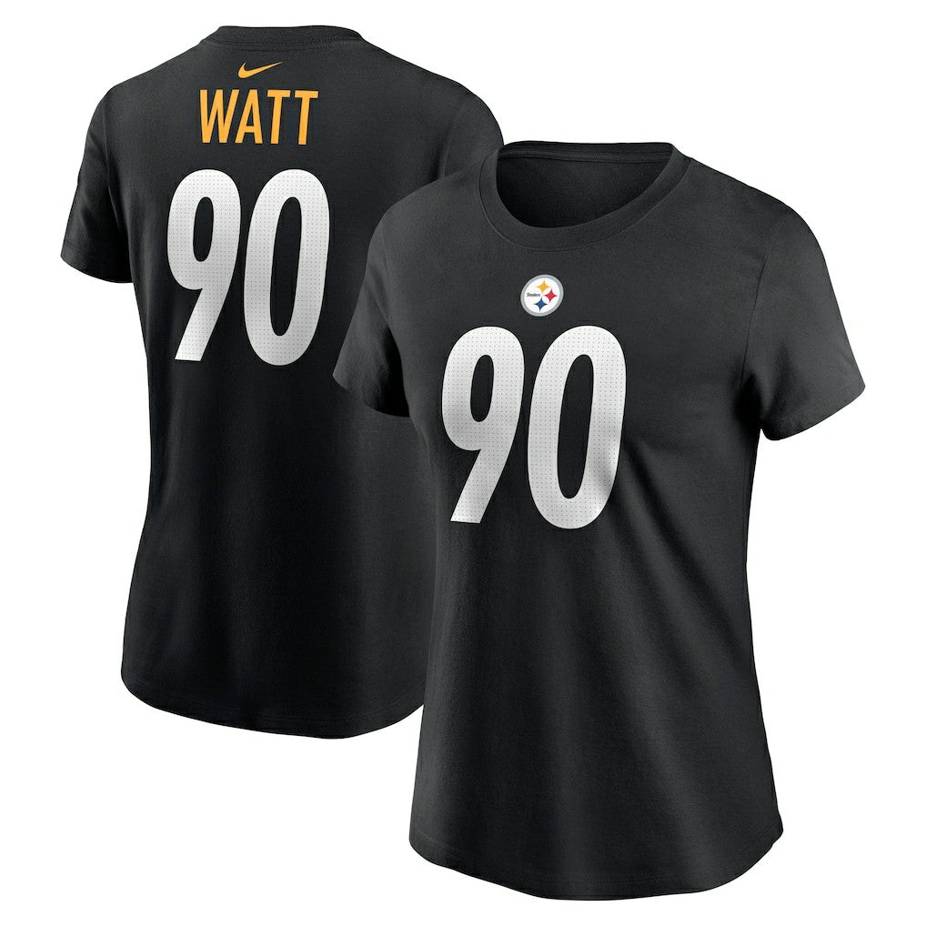 T.J. Watt Pittsburgh Steelers Women's Player Name & Number T-Shirt - Black - Nike