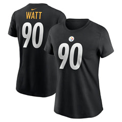 T.J. Watt Pittsburgh Steelers Women's Player Name & Number T-Shirt - Black - Nike