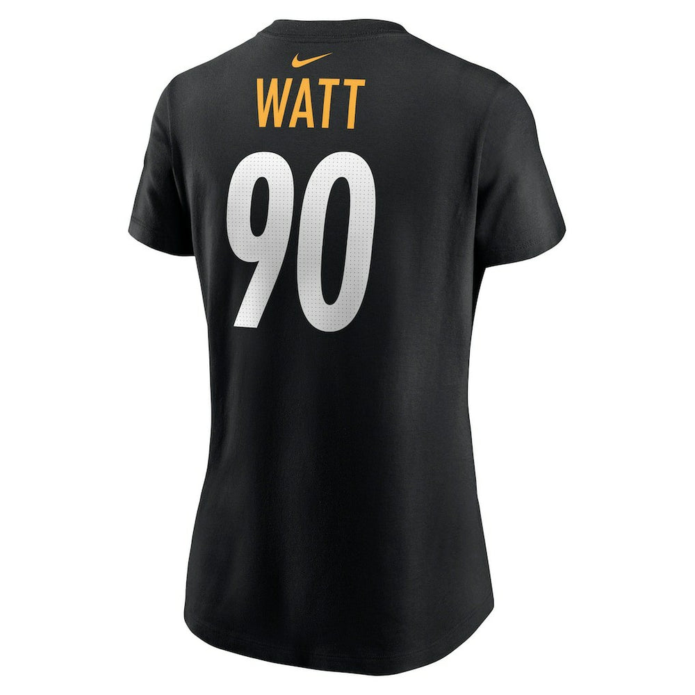T.J. Watt Pittsburgh Steelers Women's Player Name & Number T-Shirt - Black - Nike