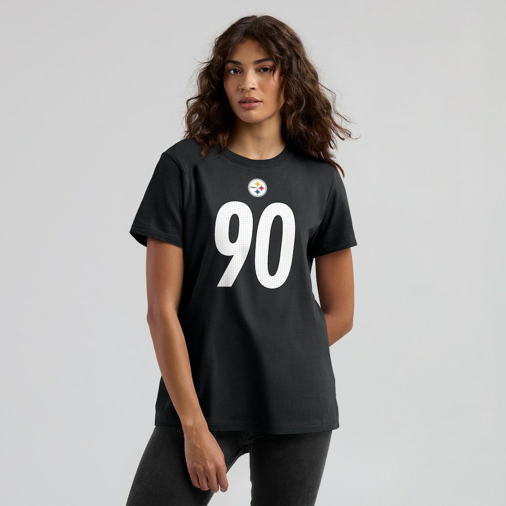T.J. Watt Pittsburgh Steelers Women's Player Name & Number T-Shirt - Black - Nike