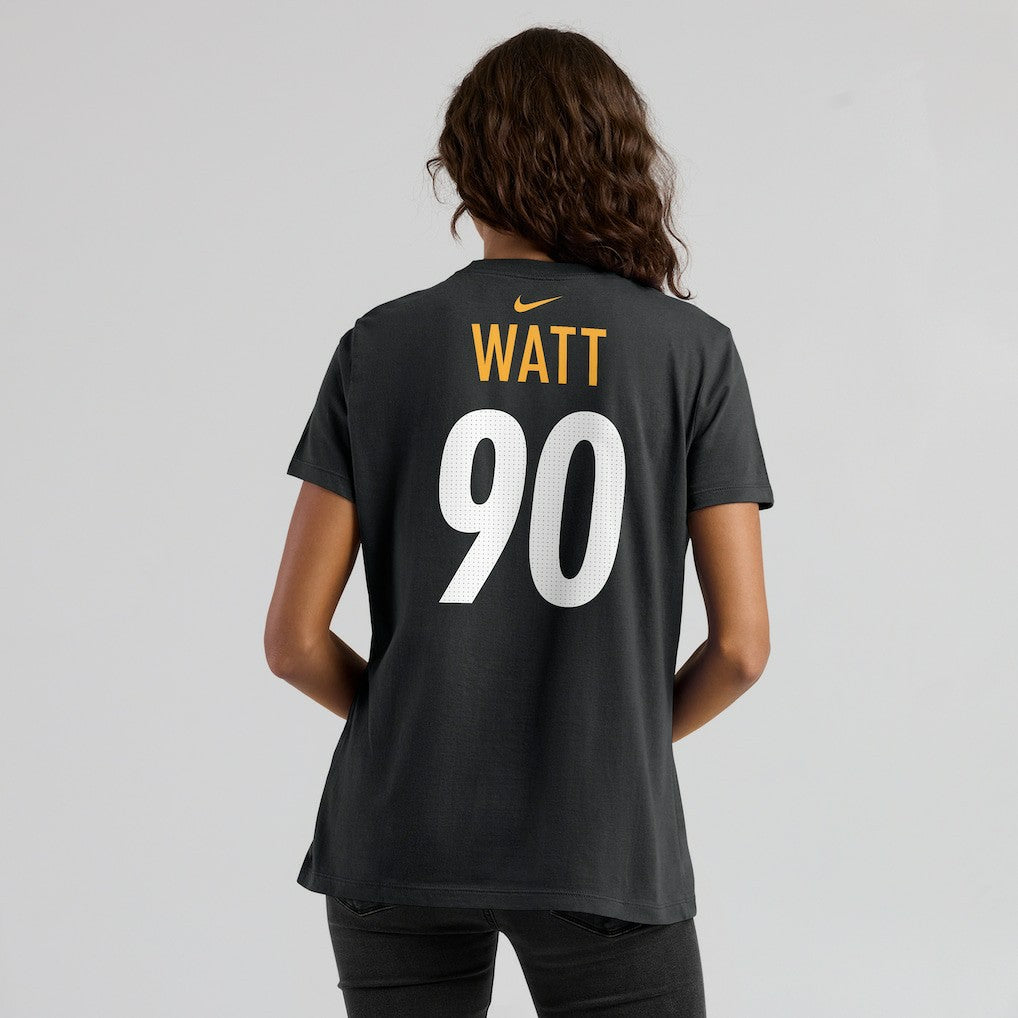 T.J. Watt Pittsburgh Steelers Women's Player Name & Number T-Shirt - Black - Nike