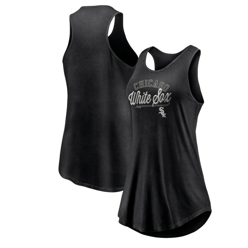 Chicago White Sox Fanatics Women's Simplicity Swing Racerback Scoop Neck Tank Top for sale