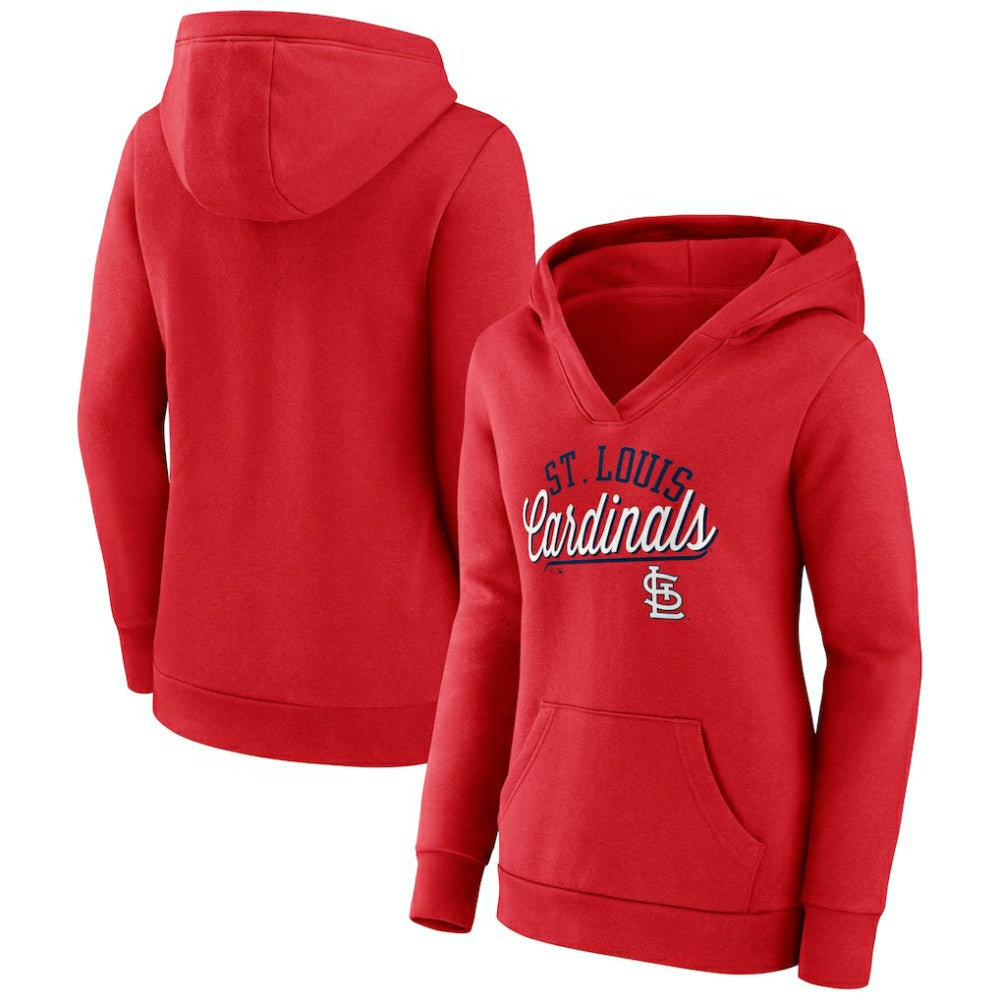 St. Louis Cardinals Fanatics Women's Simplicity Crossover V-Neck Pullover Hoodie Near Me