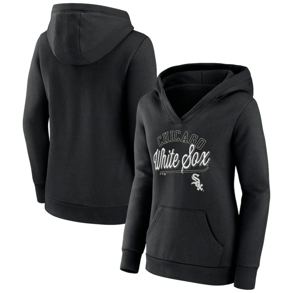 Chicago White Sox Fanatics Women's Simplicity Crossover V-Neck Pullover Hoodie Online