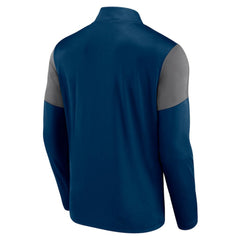 Seattle Kraken Fanatics Logo Quarter-Zip Top - Deep Sea Blue | Fanatics Clearance