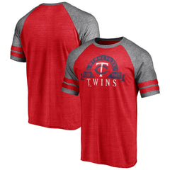 Minnesota Twins Fanatics Utility Two-Stripe Raglan Tri-Blend T-Shirt Sale