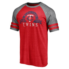 Minnesota Twins Fanatics Utility Two-Stripe Raglan Tri-Blend T-Shirt Sale