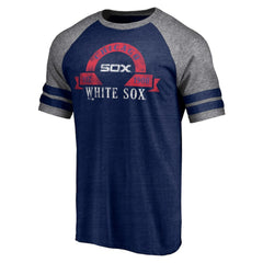 Chicago White Sox Fanatics Utility Two-Stripe Raglan Tri-Blend T-Shirt for sale