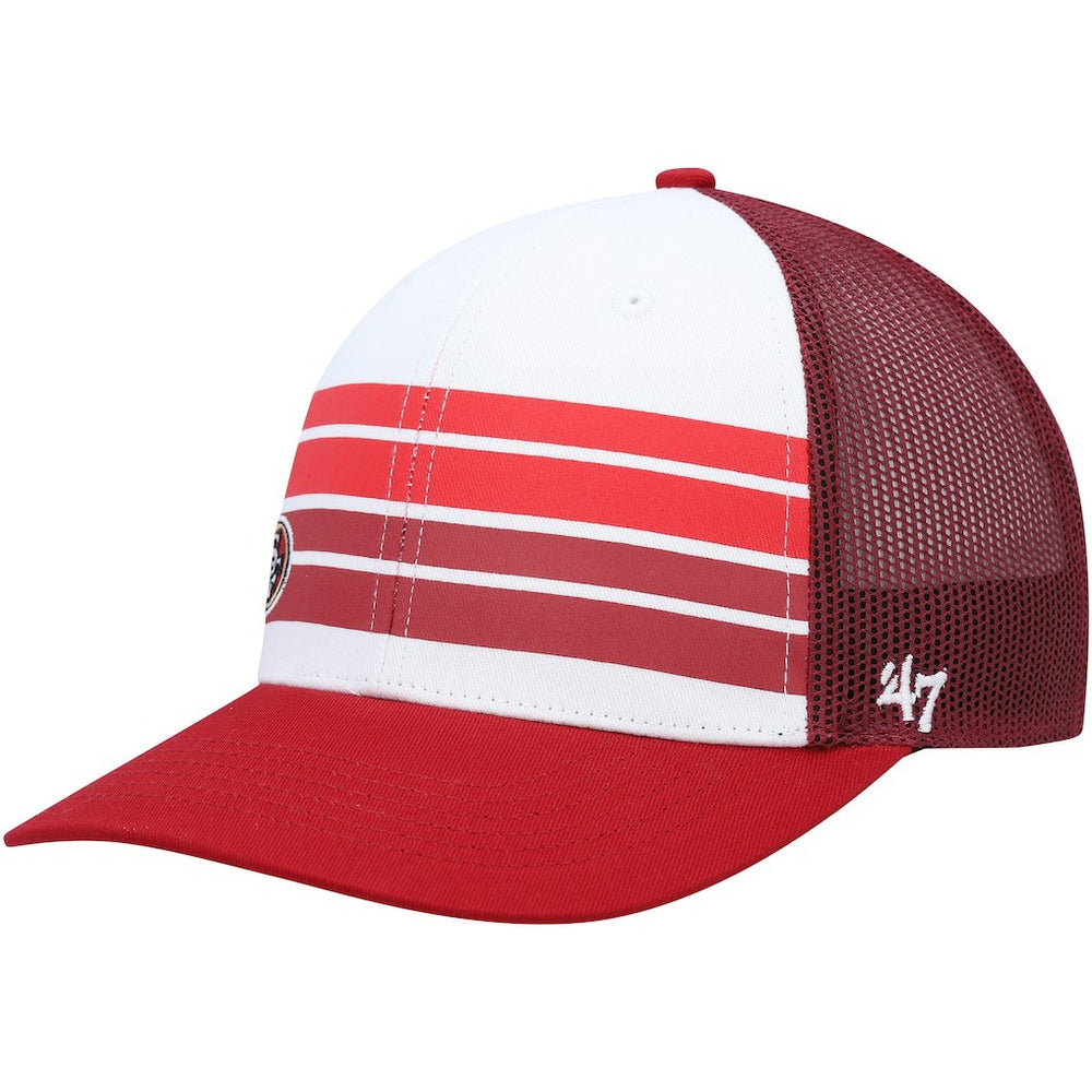 San Francisco 49ers '47 Youth Cove Trucker Snapback Hat - White/Scarlet - 47 brand