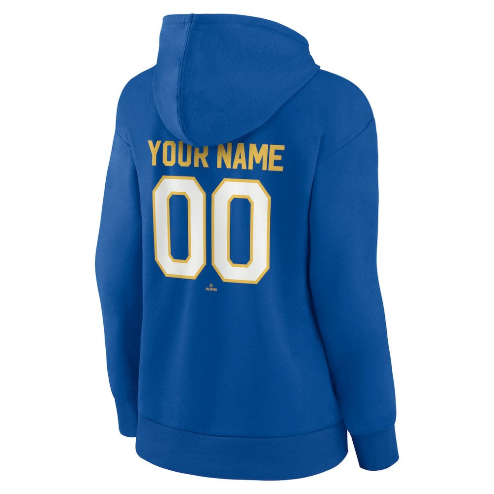 Milwaukee Brewers Women's Personalized Cooperstown Collection Winning Streak Pullover Hoodie for sale