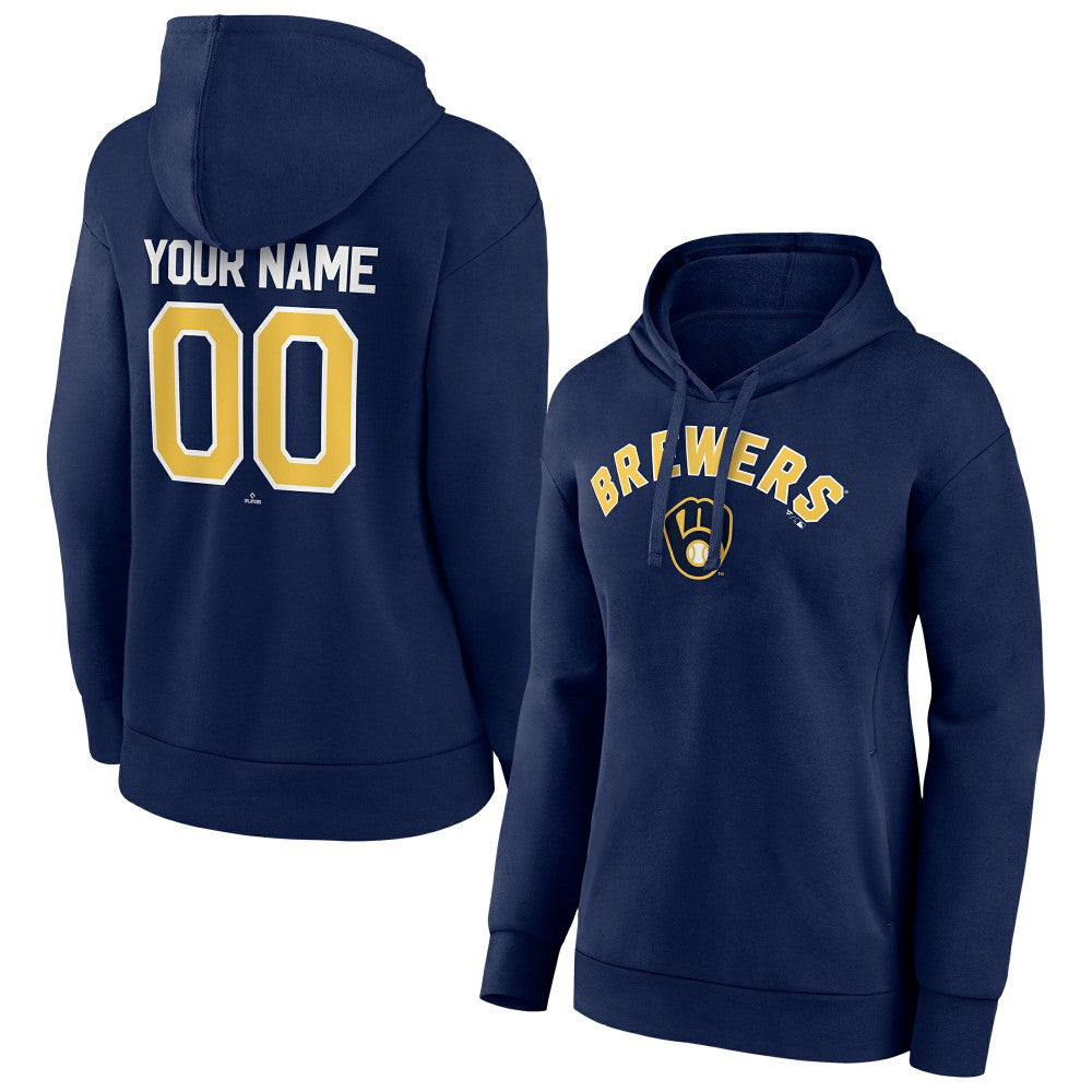 Milwaukee Brewers Women's Personalized Team Winning Streak Pullover Hoodie Online