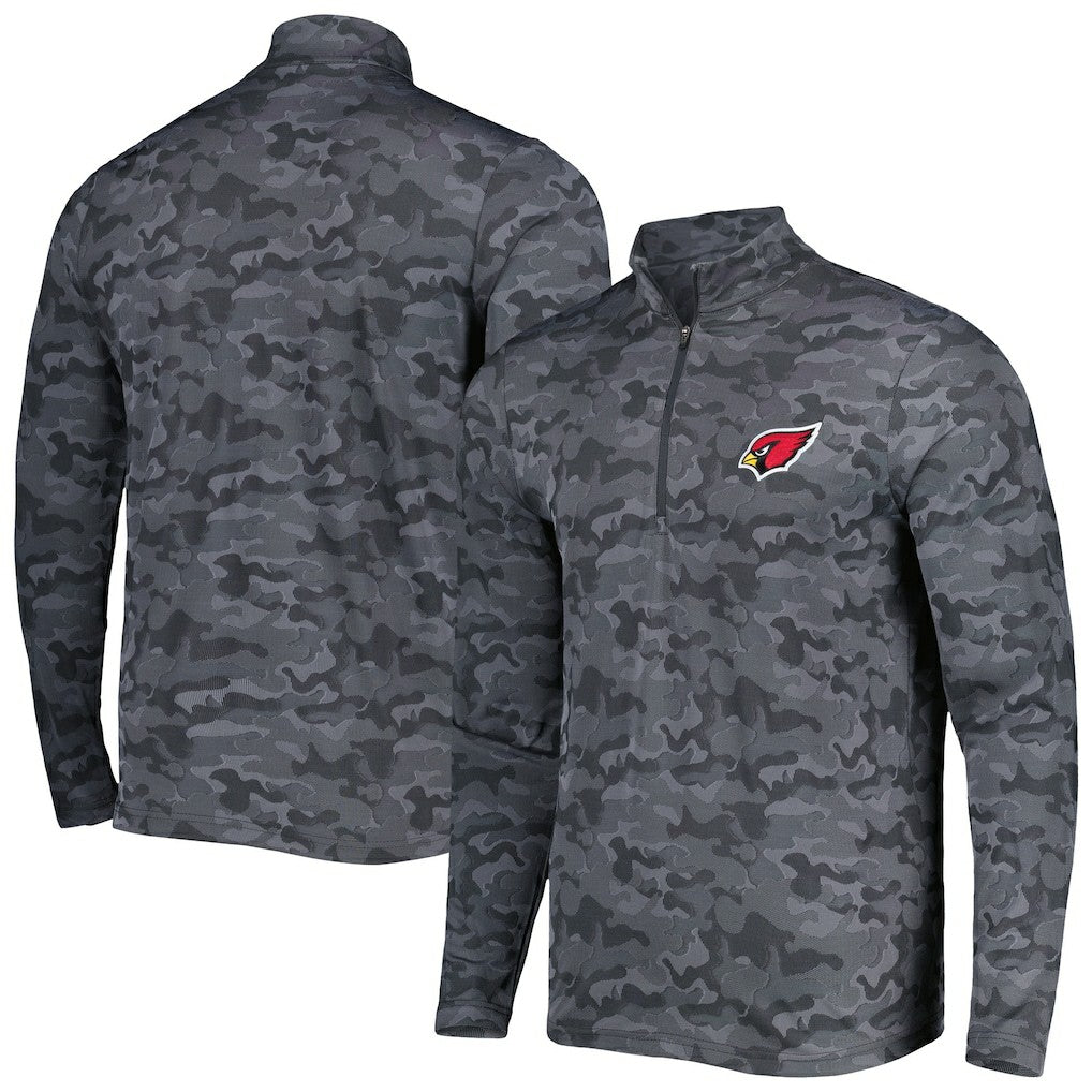 Arizona Cardinals Antigua Brigade Quarter-Zip Sweatshirt - Black - NFL