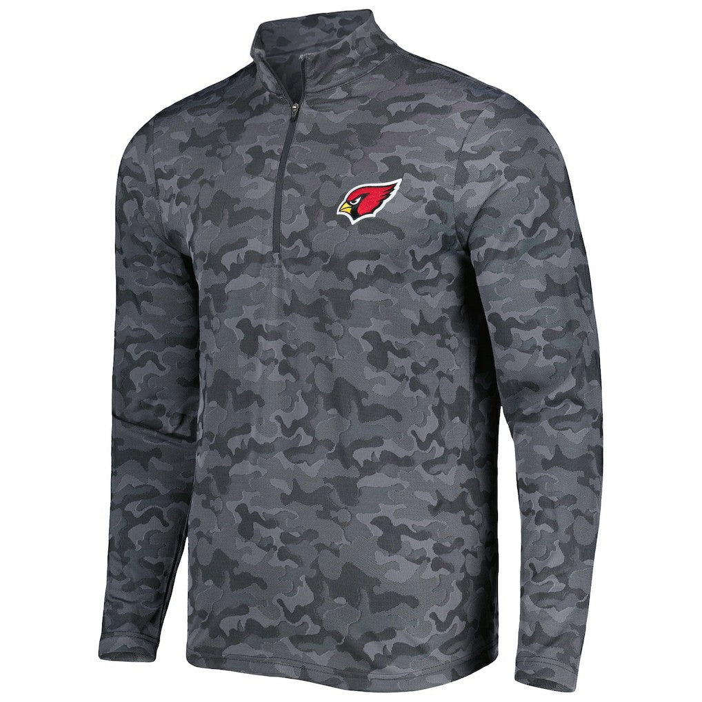 Arizona Cardinals Antigua Brigade Quarter-Zip Sweatshirt - Black - NFL
