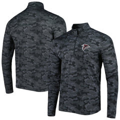 Atlanta Falcons Antigua Brigade Quarter-Zip Sweatshirt - Black - NFL