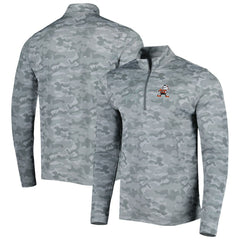 Cleveland Browns Antigua Brigade Throwback Quarter-Zip Top - Gray - NFL