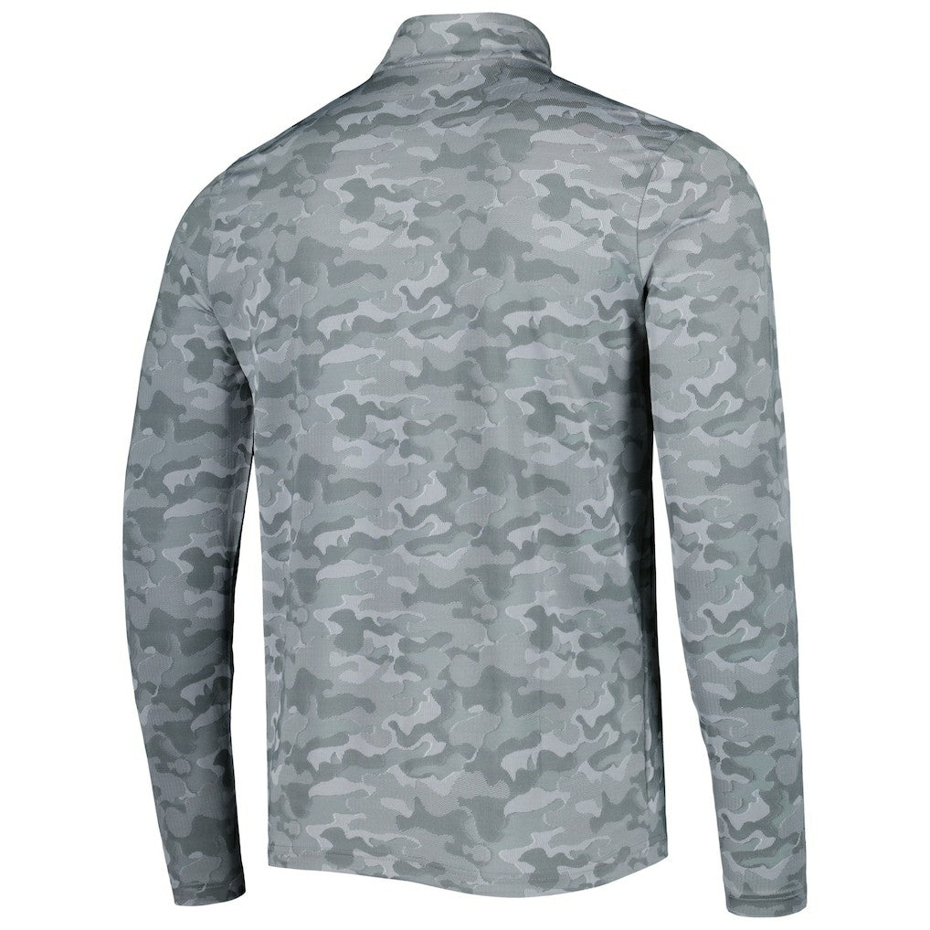 Cleveland Browns Antigua Brigade Throwback Quarter-Zip Top - Gray - NFL