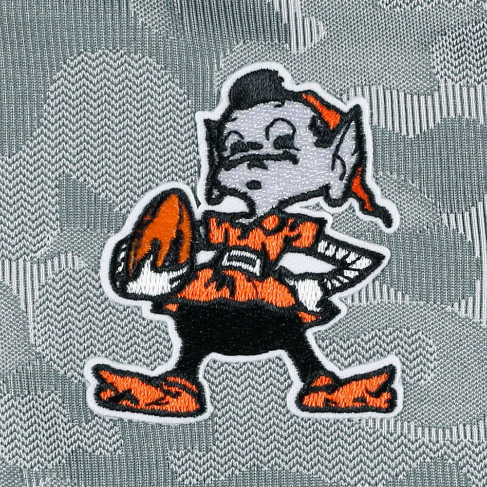 Cleveland Browns Antigua Brigade Throwback Quarter-Zip Top - Gray - NFL