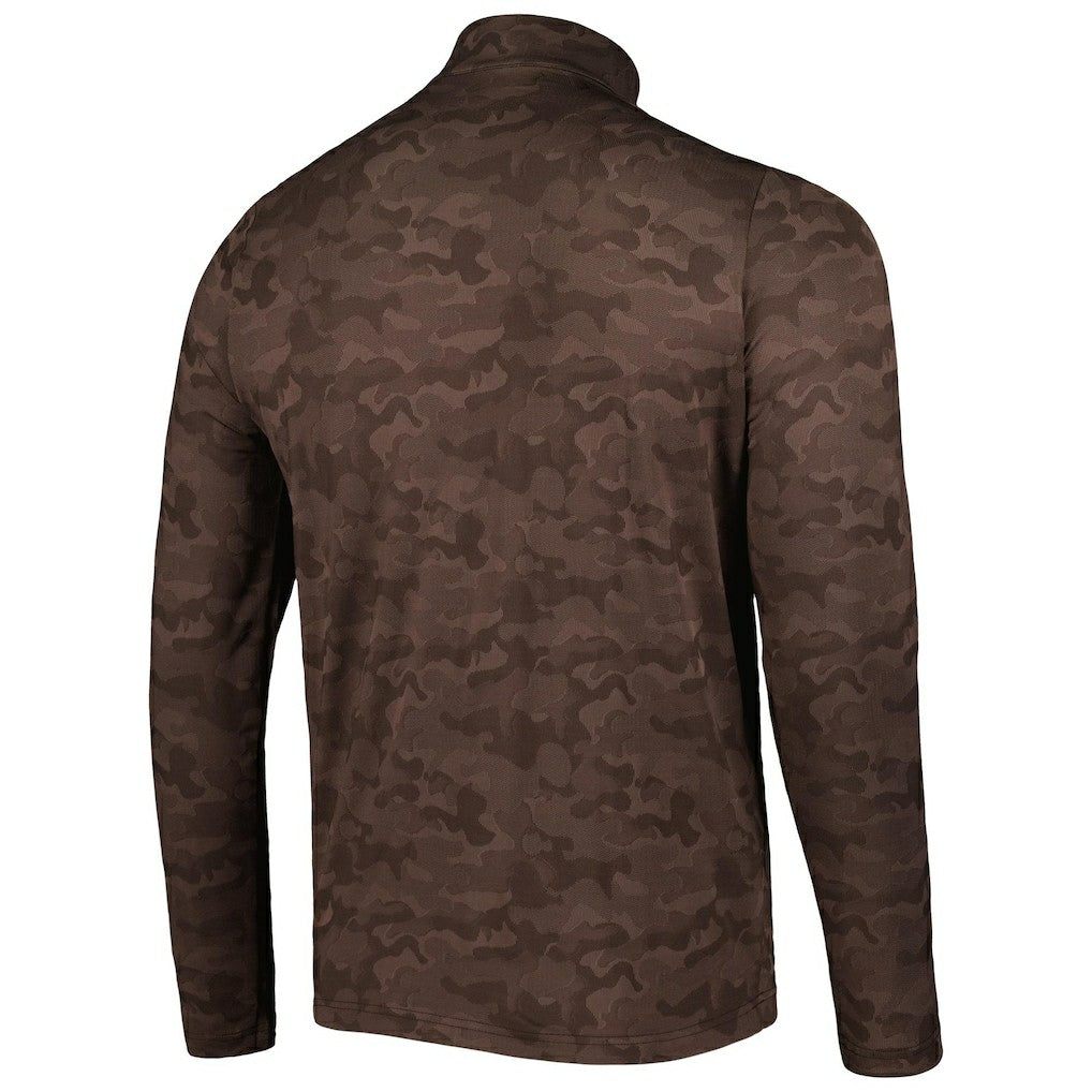 Cleveland Browns Antigua Brigade Quarter-Zip Sweatshirt - Brown - NFL