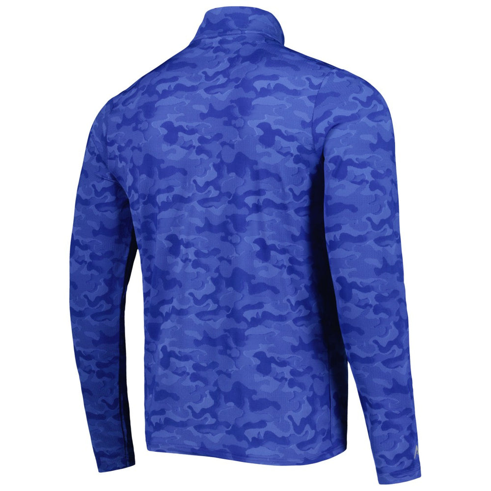 Denver Broncos Antigua Brigade Throwback Quarter-Zip Top - Royal - NFL