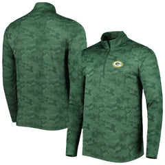 Green Bay Packers Antigua Brigade Quarter-Zip Sweatshirt - Green - NFL