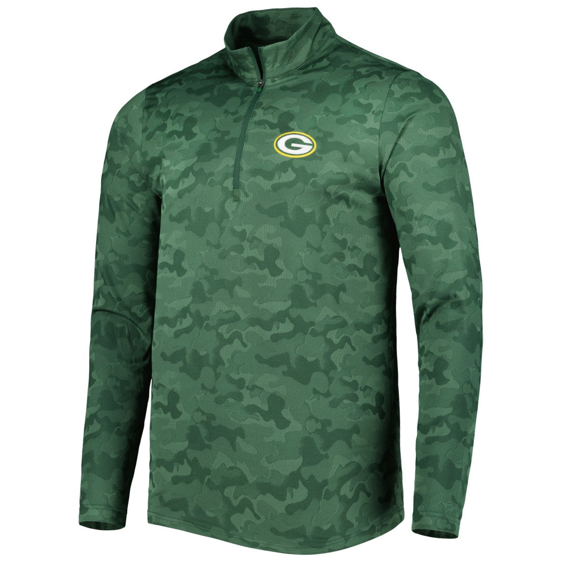 Green Bay Packers Antigua Brigade Quarter-Zip Sweatshirt - Green - NFL