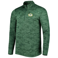 Green Bay Packers Antigua Brigade Quarter-Zip Sweatshirt - Green - NFL