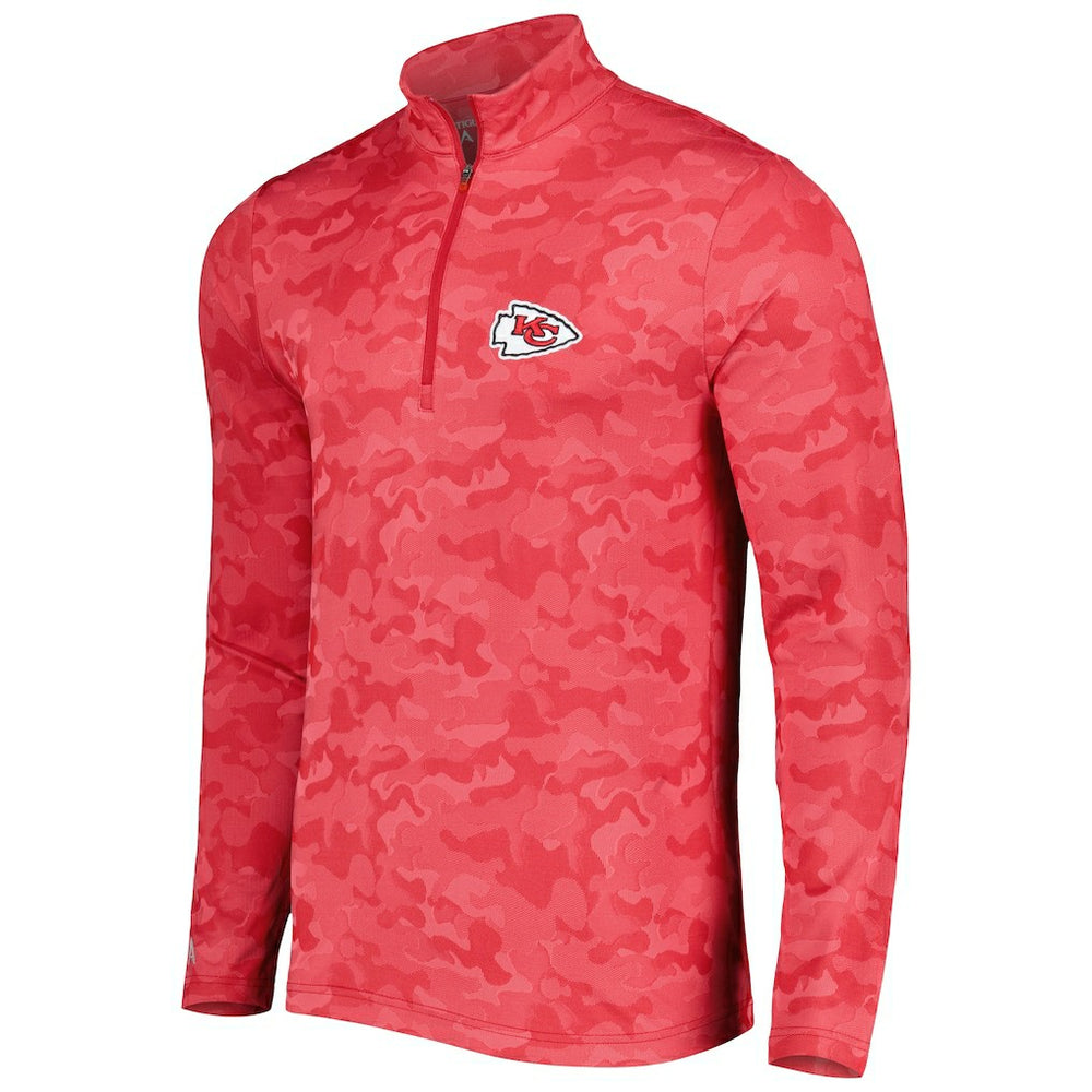 Kansas City Chiefs Antigua Brigade Quarter-Zip Sweatshirt - Red - NFL