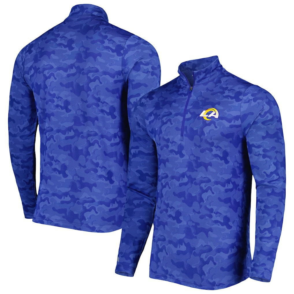 Los Angeles Rams Antigua Brigade Quarter-Zip Sweatshirt - Royal - NFL