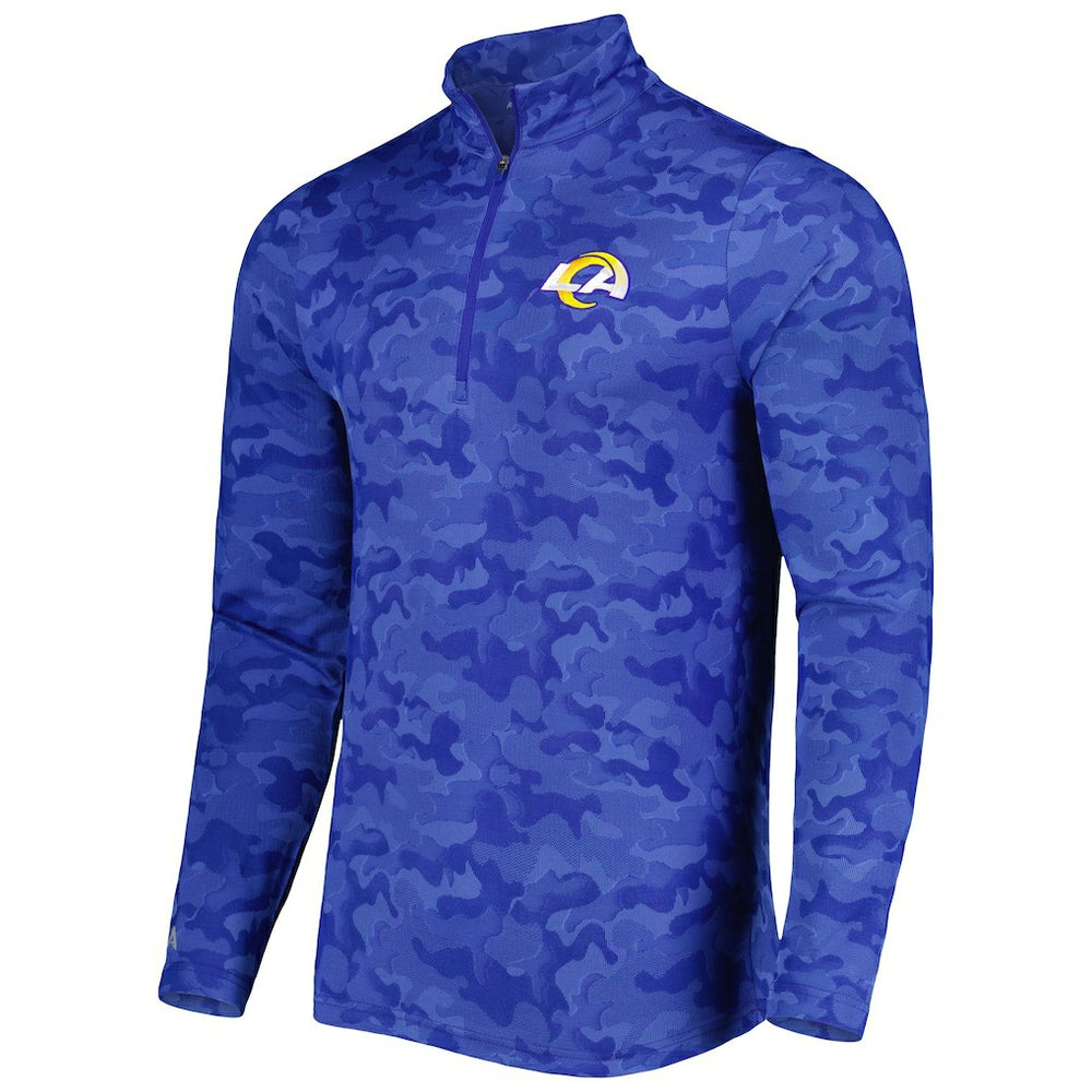 Los Angeles Rams Antigua Brigade Quarter-Zip Sweatshirt - Royal - NFL