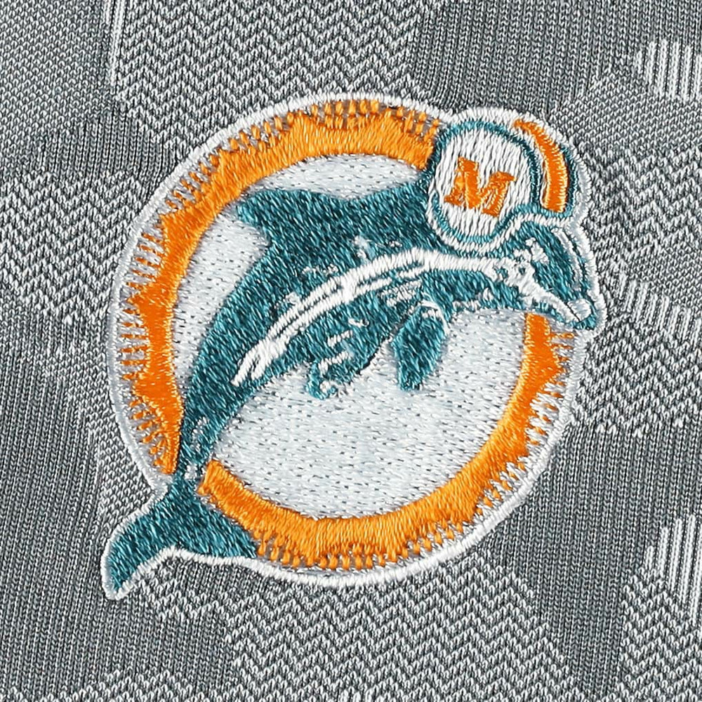 Miami Dolphins Antigua Brigade Throwback Quarter-Zip Top - Gray - NFL