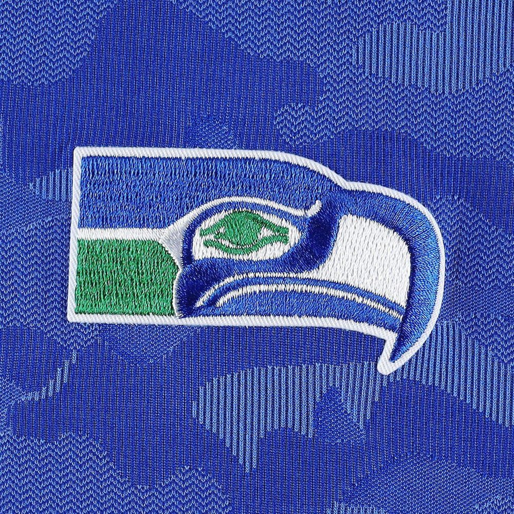 Seattle Seahawks Antigua Brigade Throwback Quarter-Zip Top - Royal - NFL