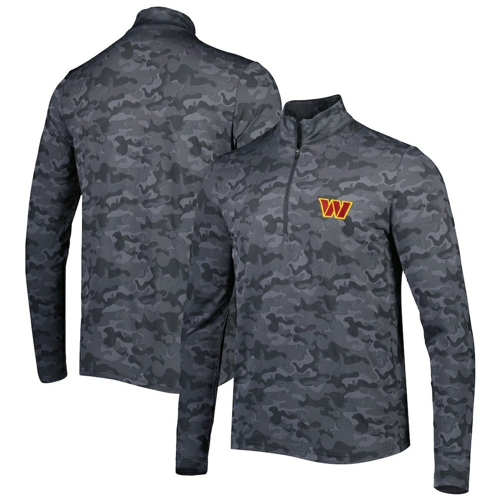 Washington Commanders Antigua Brigade Quarter-Zip Sweatshirt - Black - NFL
