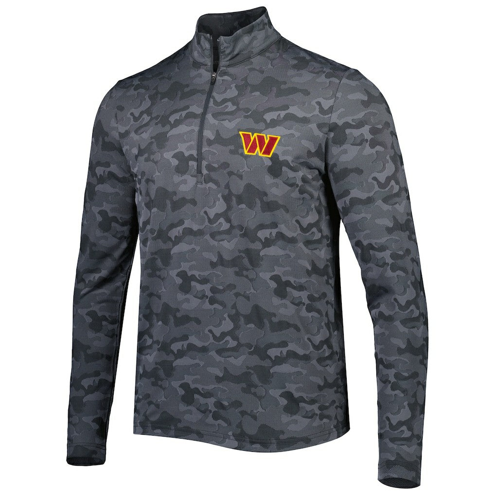Washington Commanders Antigua Brigade Quarter-Zip Sweatshirt - Black - NFL